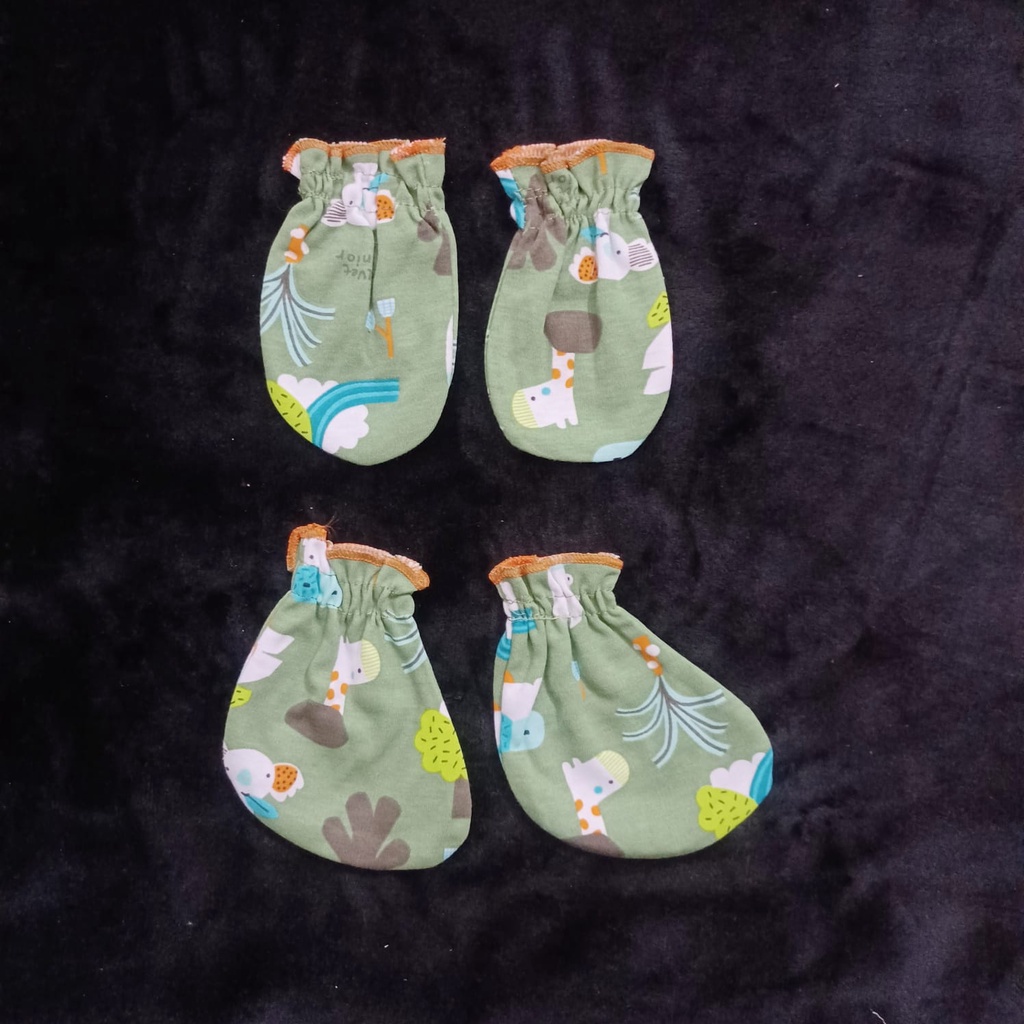 SARUNG TANGAN KAKI NEWBORN VELVET - 1 Set Stk Velvet Untuk Bayi NEWBORN