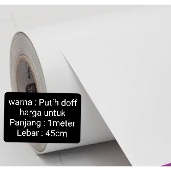 skotlet putih doff sticker motor putih doff P.1METER X L.45CM