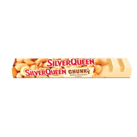 

SILVERQUEEN CHUNKY BAR WHITE 95GR COKLAT, COKELAT SILVER QUEEN 95 GRAM CHUNGKY BAR COKLAT 95 GR