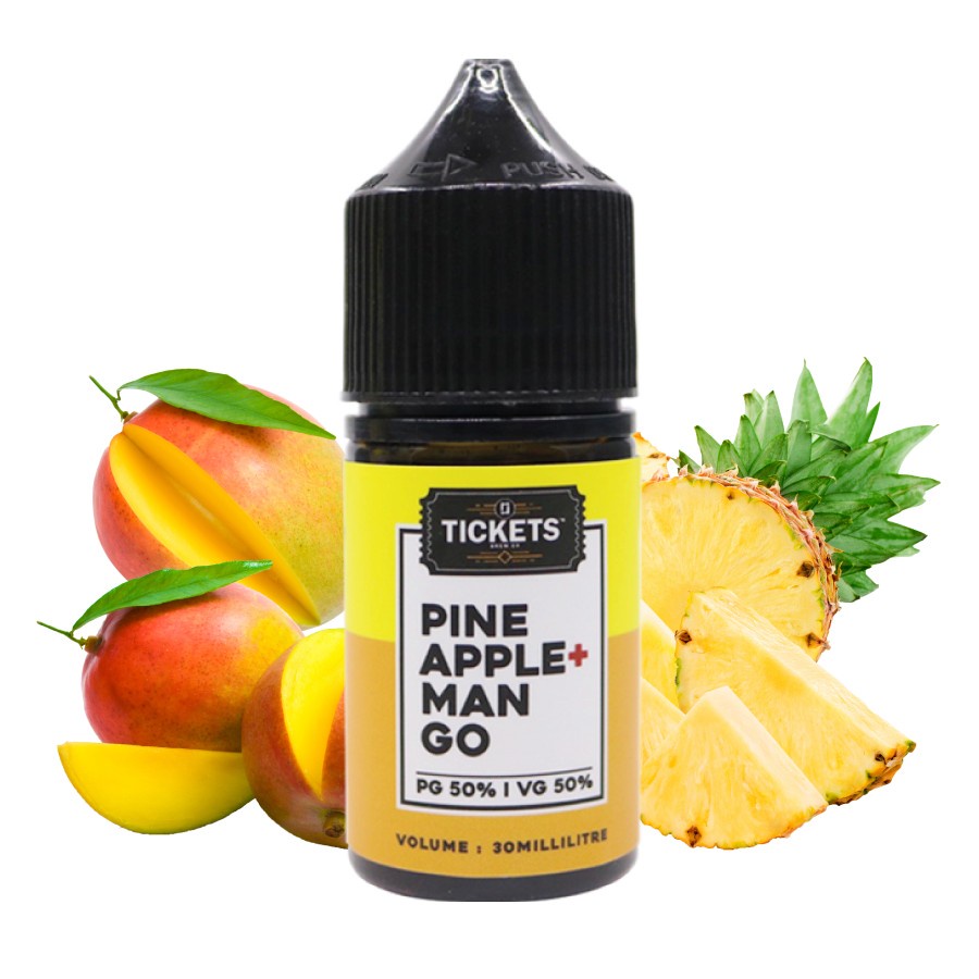 LIQUID VAPOR LIQUID TICKETS PINEAPPLE MANGO 30ML AUTHEN - SALTNIC