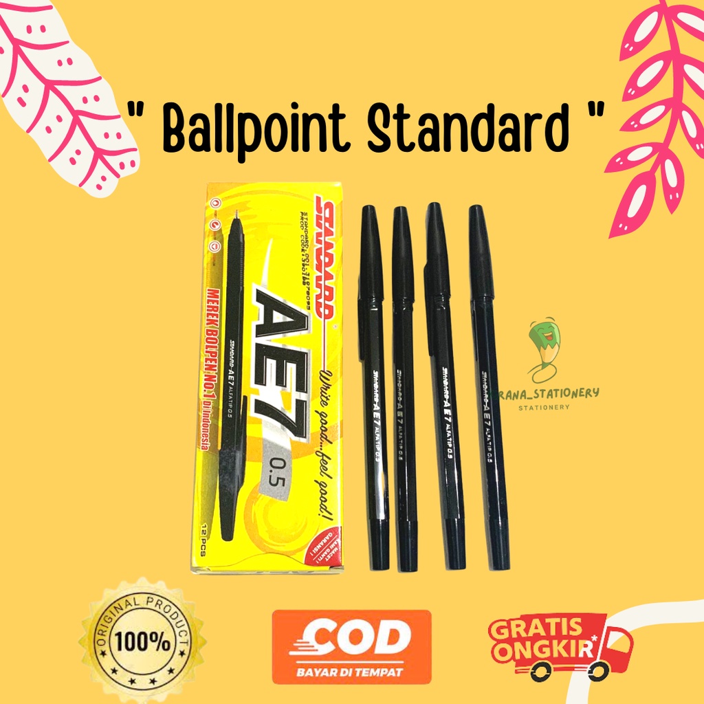 

PULPEN BOLPEN STANDARD BALLPOINT SEMI GEL PULPEN TINTA HITAM [ PCS ]