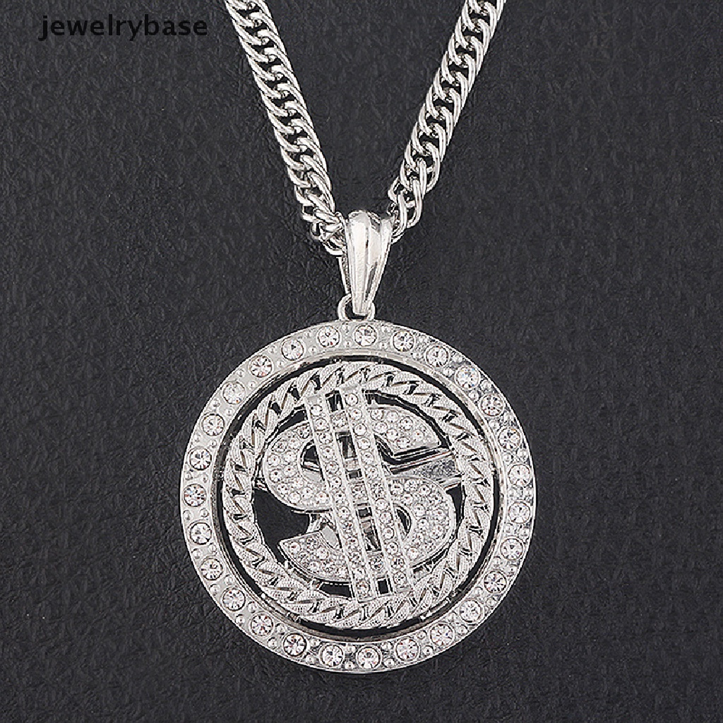 Kalung Liontin Desain Uang Dollar US Gaya Hip Hop Rapper Untuk Pria