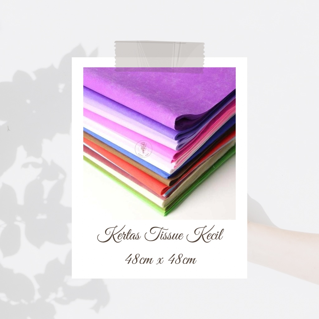 

[ECER PER 5 LEMBAR] KERTAS TISSUE KECIL 48X48CM KAIN TISSUE WRAP KERTAS PEMBUNGKUS BUNGA