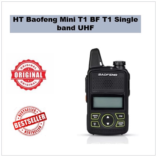 HT Baofeng Mini T1 BF T1 Single band UHF Walkie TALKY persis WLN 888S  HT Murah 20 Ch Bao feng Bopen
