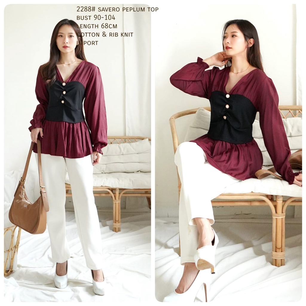 2288 Atasan Peplum SAVERIO Import RM