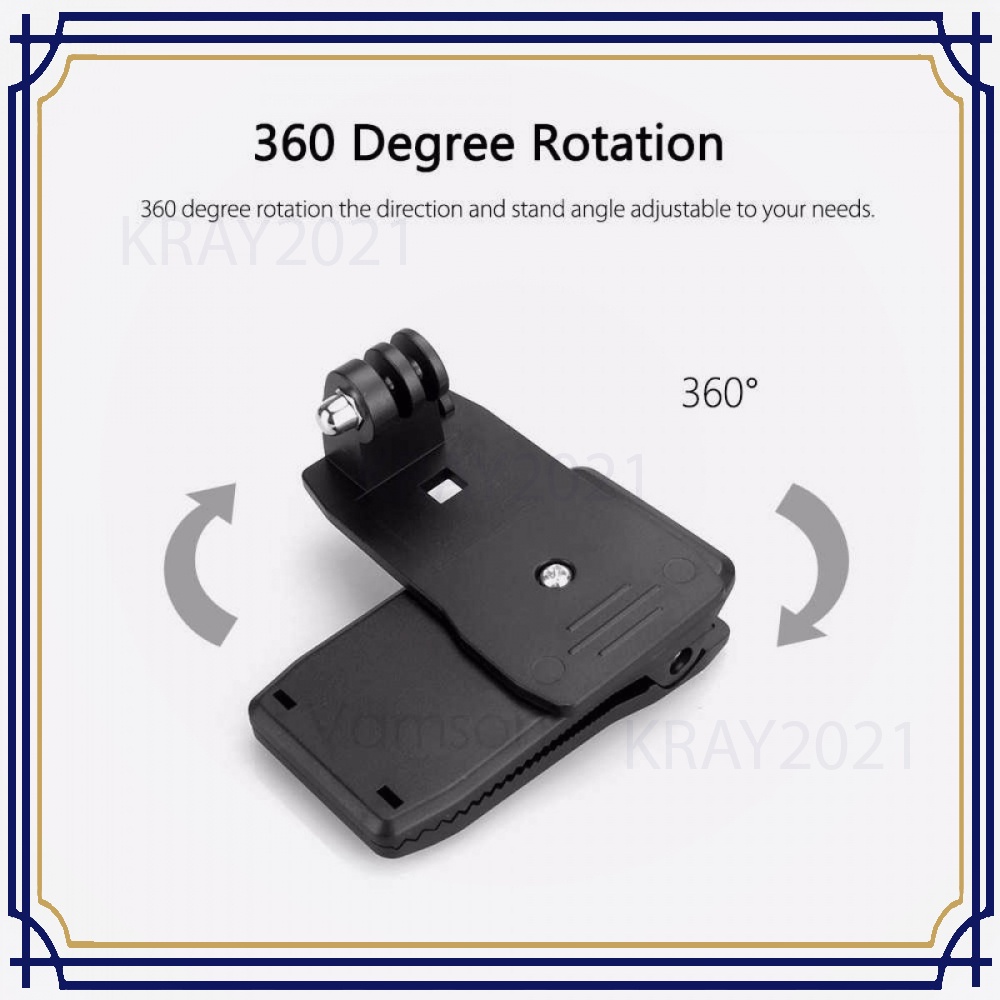 Clip Clamp Mount 360 Rotary for GoPro / Xiaomi Yi - VP512