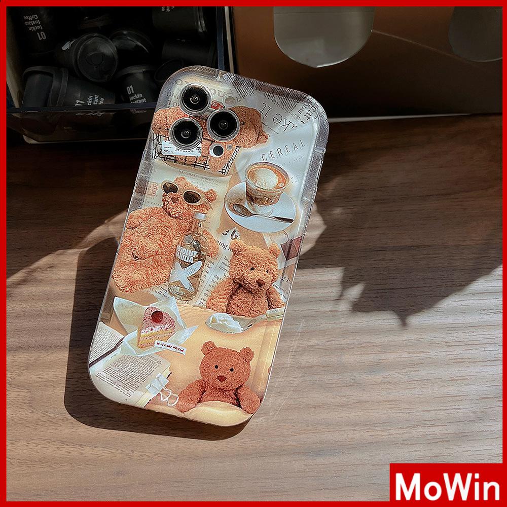 For iPhone 14 Pro Max iPhone Case Thickened TPU Soft Case Clear Case Airbag Shockproof Cute Doll Bear Compatible with For iPhone 13 Pro Max 12 Pro Max 11 Pro Max 7plus XR xs max