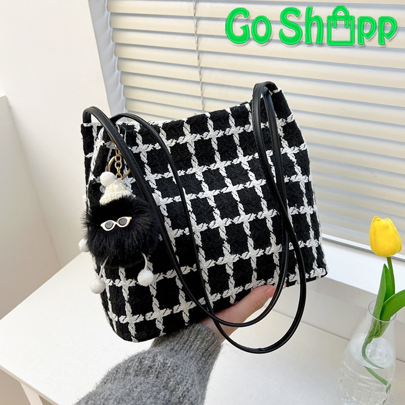 Tas Selempang Bahu Tote Bag Kasual Wanita Import Fashion Korea Terbaru - Shoulder Bag Wanita Kekinian TG08