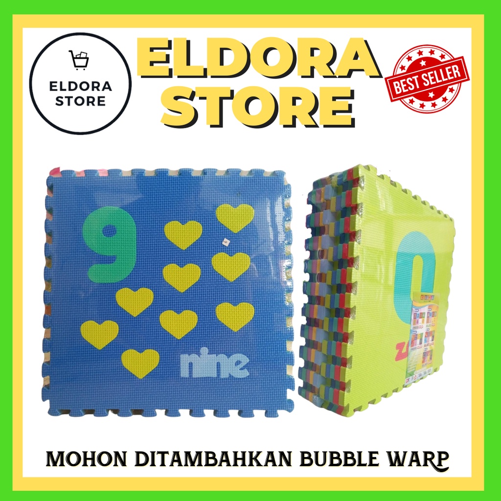 Puzzel Angka Edumats 30AG | Matras Karakter | Karpet Karakter