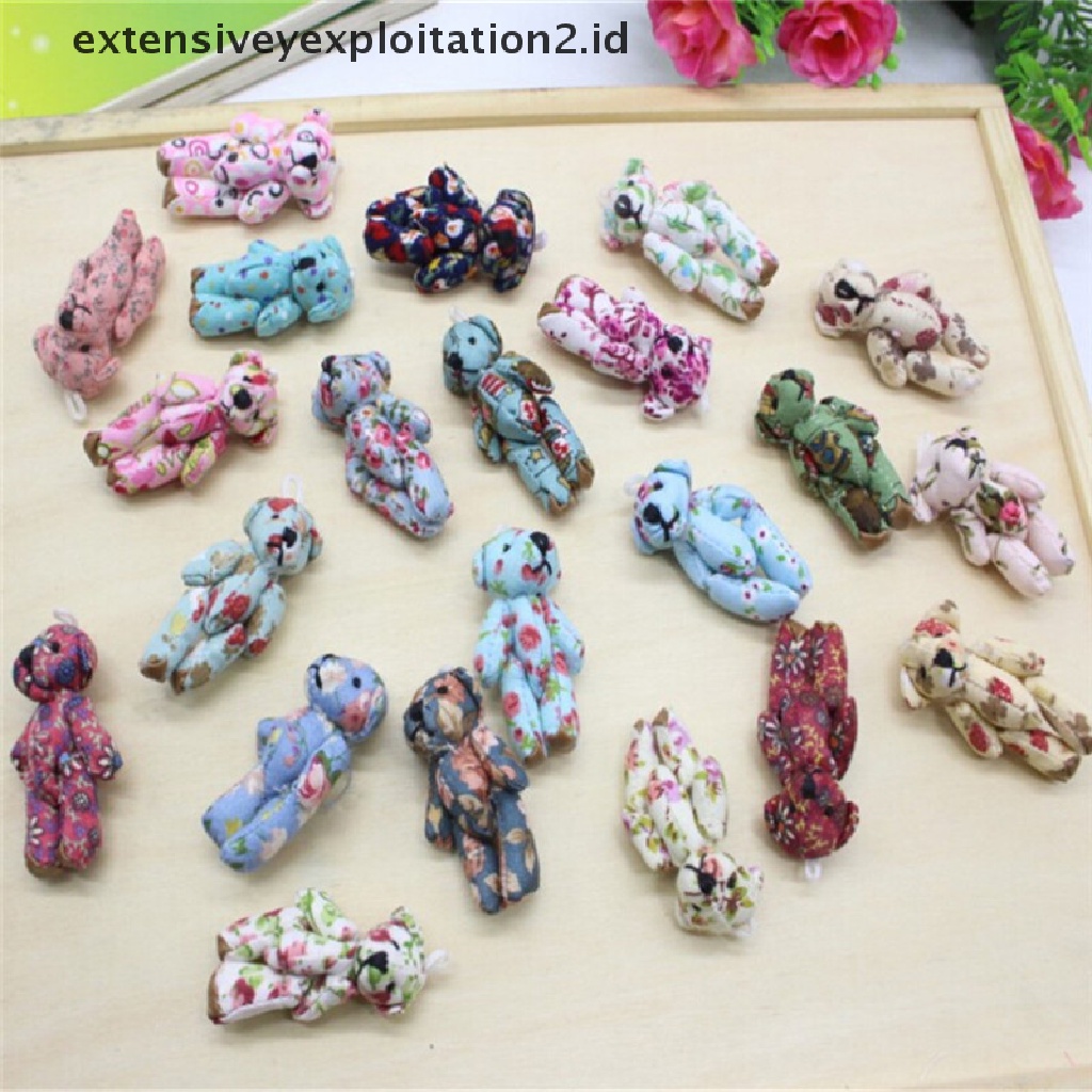 5pcs Mainan Boneka Stuffed Plush Beruang Mini Kawaii Untuk Anak