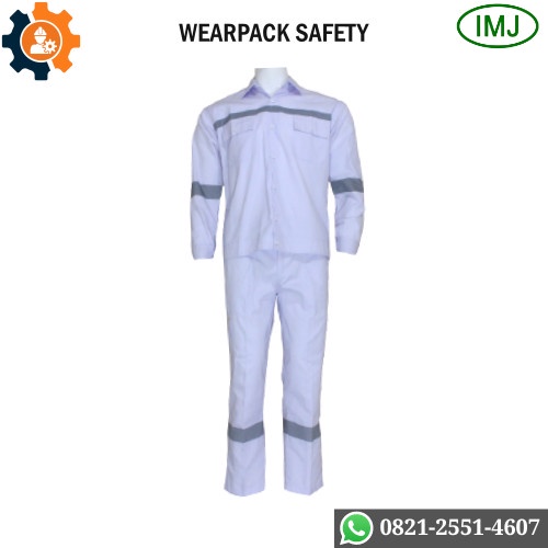 Wearpack Kerja / Setelan Baju Celana Putih / Wearpack Safety