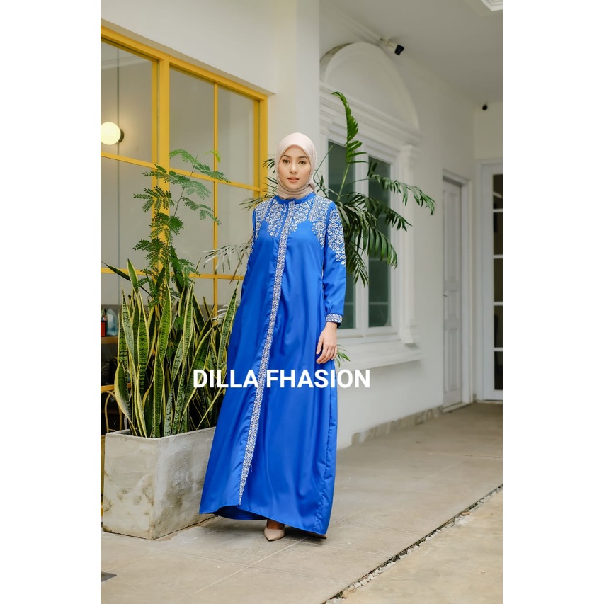 GAMIS BORDIR MADINA ZASKIA DRESS MUSLIM WANITA PREMIUM GAMIS KATUN TOYOBO ORIGINAL PREMIUM FASHION M
