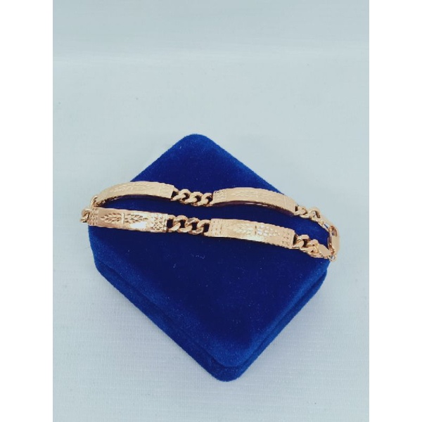 gelang perak asli silver 925 lapis emas/gelang tangan rantai penang ukir/asli silver/fashion wanita terbaru
