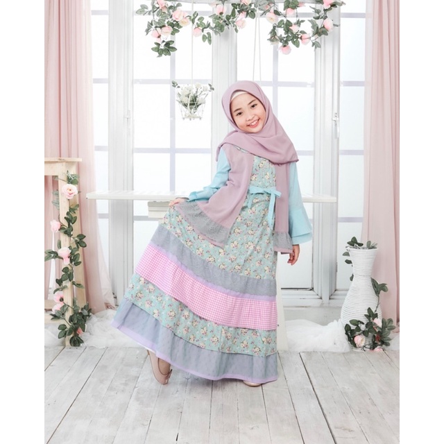 Amora Flowers Tosca Gamis Anak By Alilac