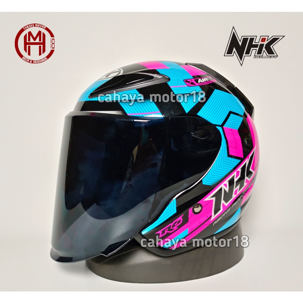 Helm Nhk r6 motif cube pink|HALF FACE NHK