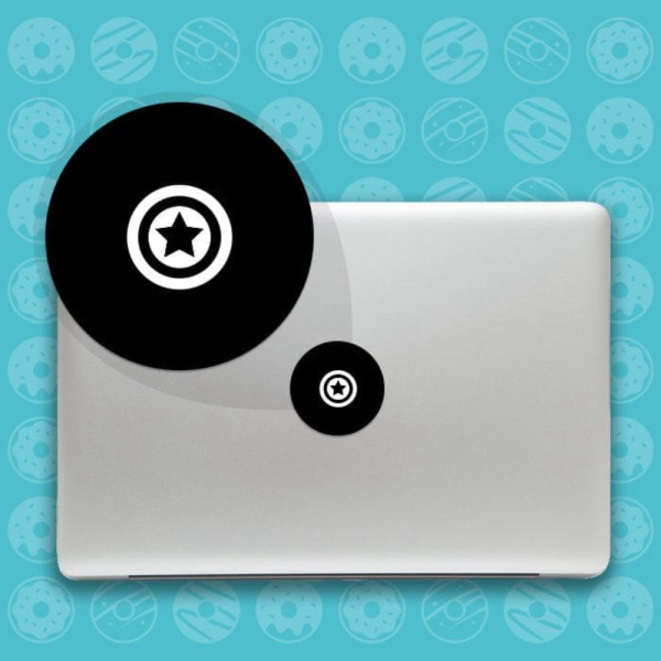 Grosir Decal Sticker Macbook Apple Macbook Logo Captain America Stiker Laptop Limited