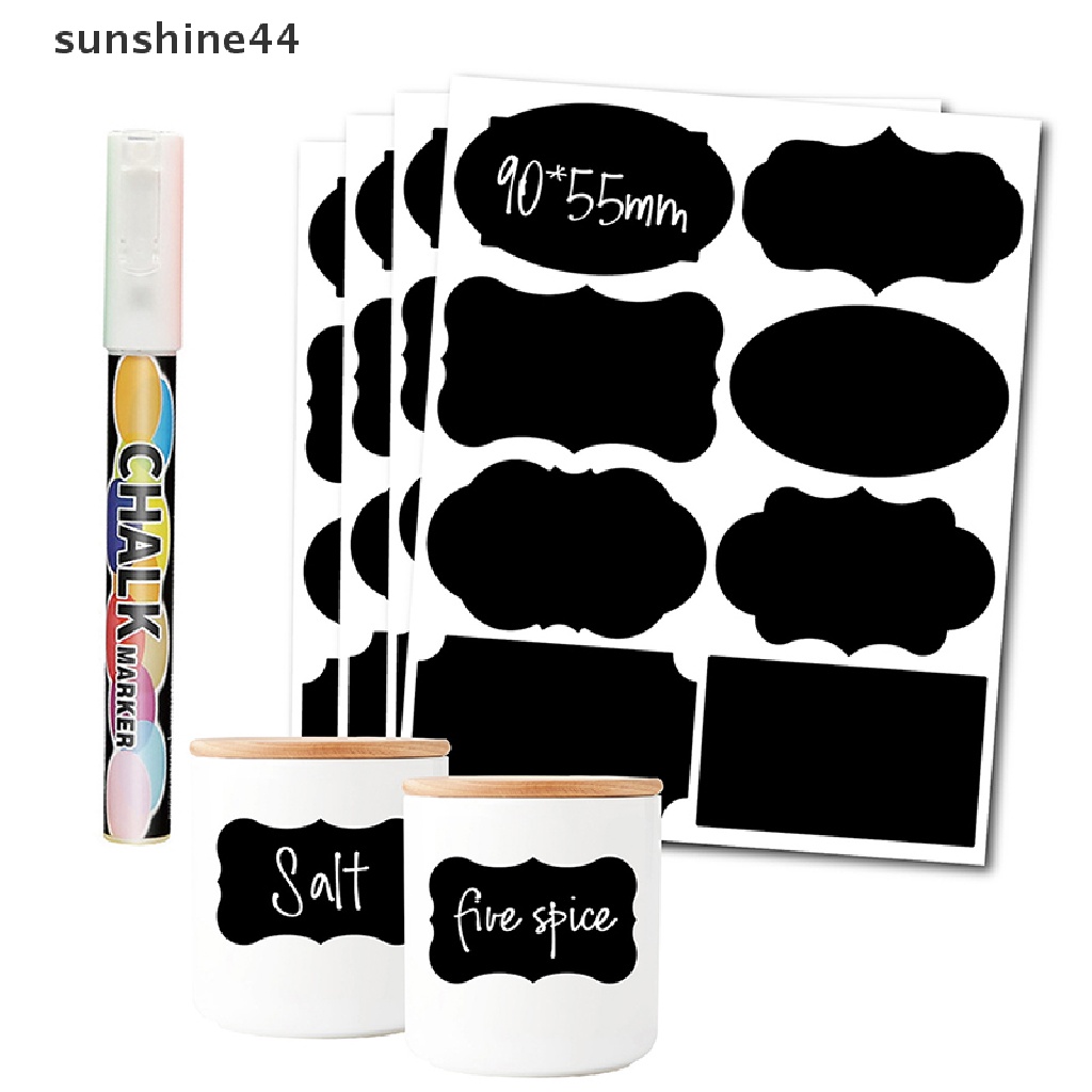 Sunshine Stiker Label Organizer Botol Bumbu Dapur Bisa Dihapus