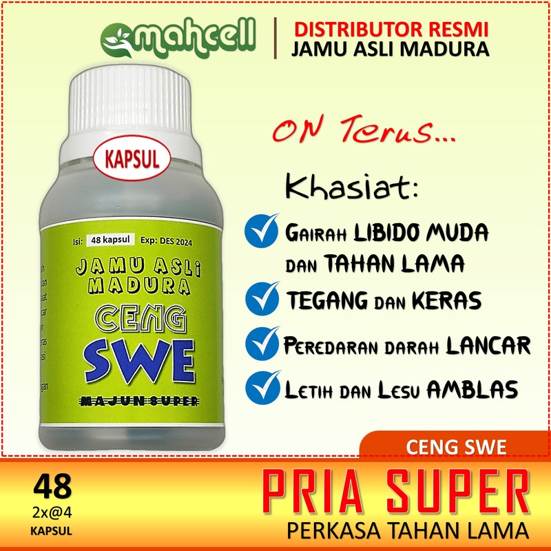 KIOS HERBAL MURAH CENG SWE MAJUN SUPER Kapsul jamu ramuan pil madura herbal obat kuat pria tahan lam