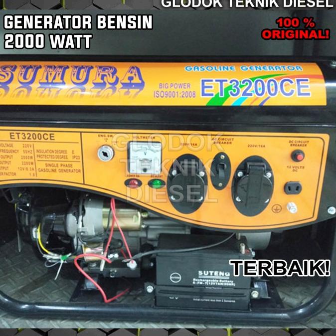 Genset Bensin 2000 WATT Gasoline Generator Portable Sumura ET 3200 CE