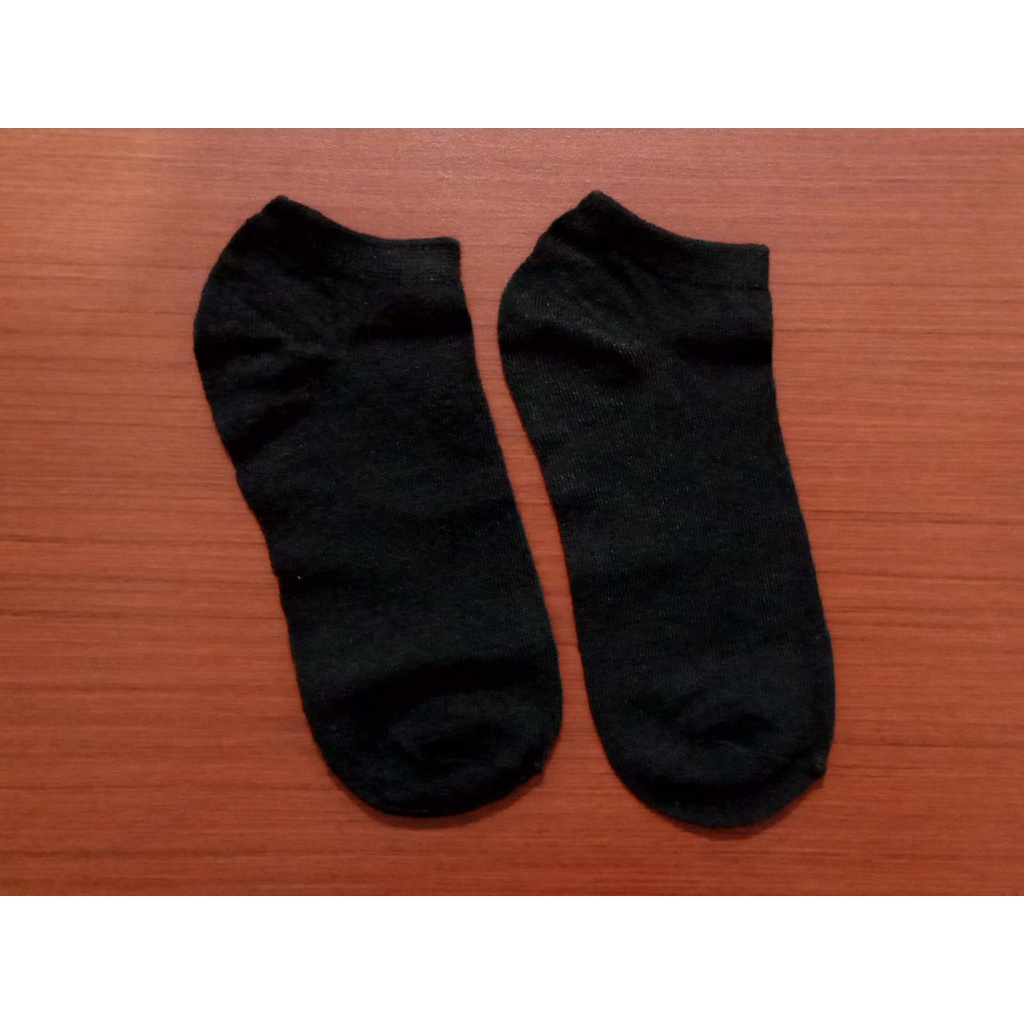 Kaos Kaki KS02 Kaos Kaki Polos Motif Pendek Dibawah Mata Kaki-Black