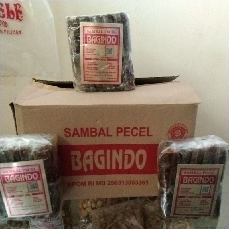 

Sambal Pecel BAGINDO kemasan karton isi 15 pack