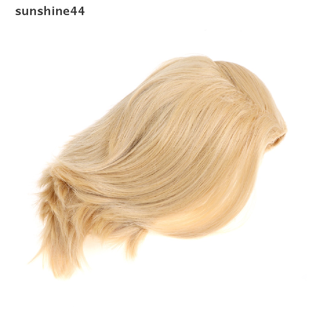 Sunshine Wig / Rambut Palsu Pria / Wanita Model Tokyo Revengers Manjiro Sano Bahan Serat Sintetis Warna Emas Untuk Cosplay