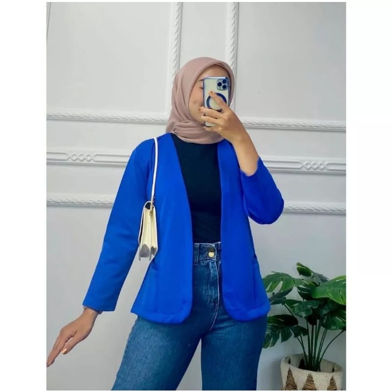 BLAZER SCUBA POLOS PREMIUM  BLAZER KEKINIAN / BLAZER WANITA SCUBA IMPORT / BLAZER IMPORT BLAZER KOREA KEKINIAN by FEFA FASHION