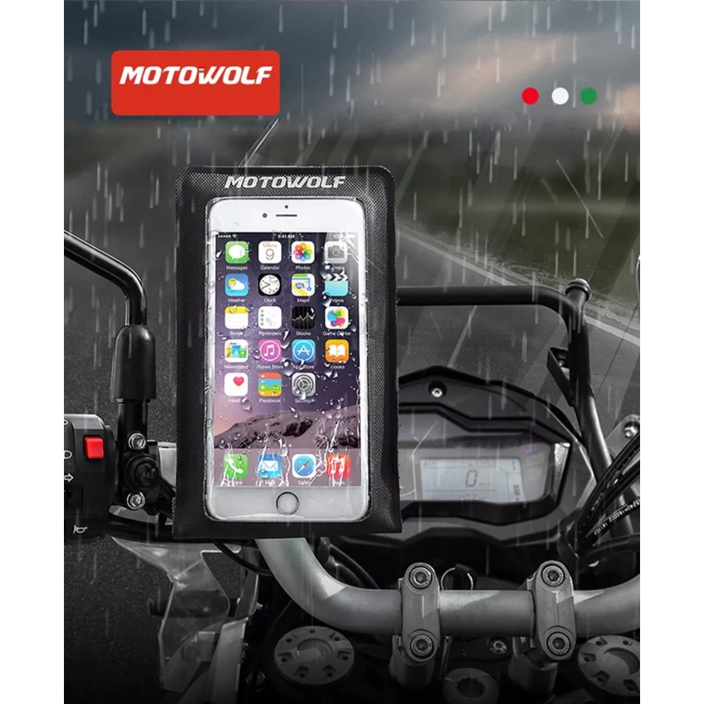 motowolf holder handphone MDL 2818 waterproof touchscreen tahan air