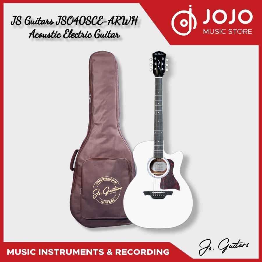 JS Guitars JSO40SCE-ARWH Akustik Elektrik