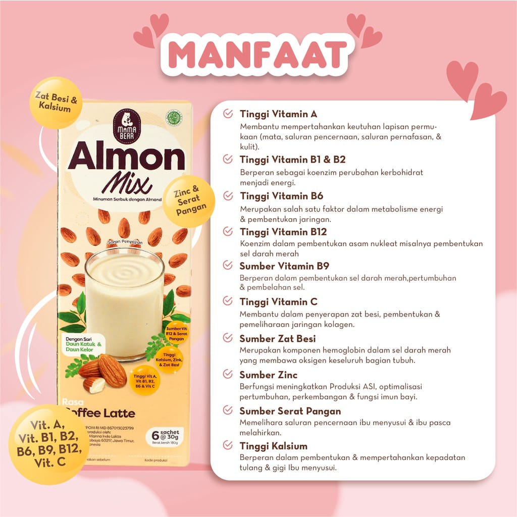 MamaBear Mama Bear AlmonMix Almon Mix Susu Almond + Katuk Pelancar Asi Booster /ASI BOOSTER DAUN KATUK