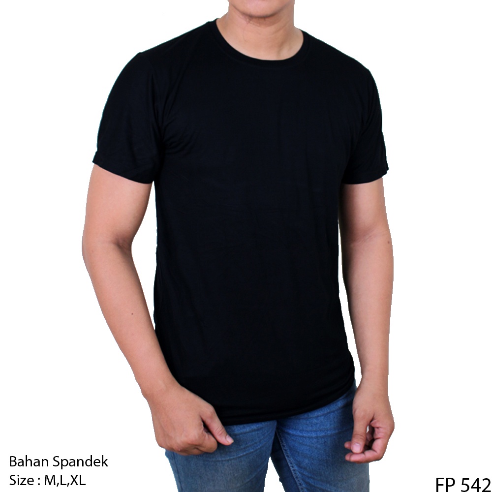 Kaos Polos Hitam Katun Combed - POL 13