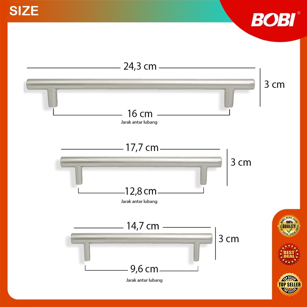 Handle Furniture /  Pegangan Pintu  kode 5327  /  Pegangan Pintu,Laci, Lemari, Furniture Rumah Termurah - Warna Bervariasi