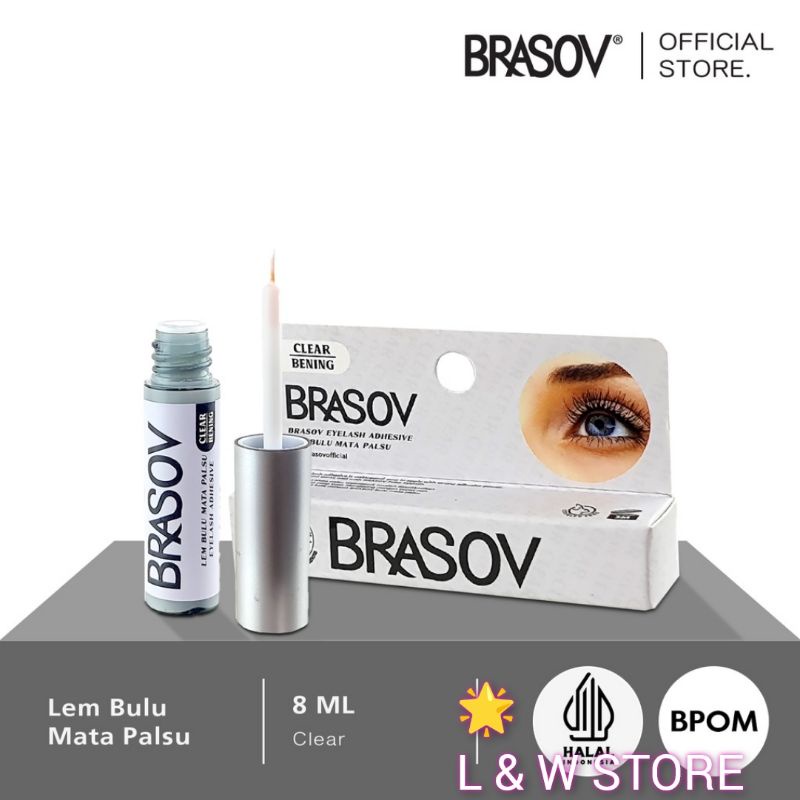 Brasov Lem Bulu Mata Pulsa 8ml Tahan Air/Lem Bulu  Mata BPOM