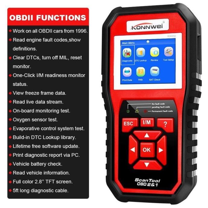 Sale Konnwei Obd2 Kw850 Alat Scanner Diagnostik Obd Obd2 Untuk Mobil