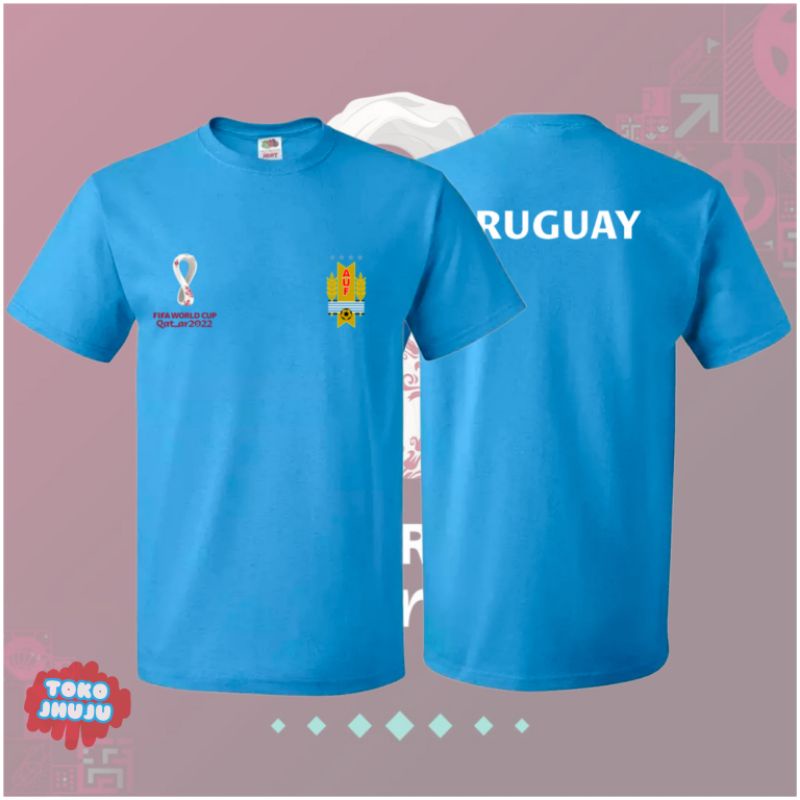 kaos Piala Dunia World Cup 2022 Tim Uruguay DEPAN BELAKANG