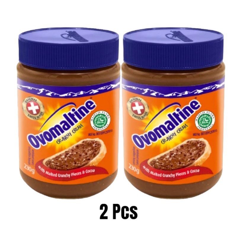 

Ovomaltine Selai Coklat Crunchy Cream 2 × 230 gr ( 2 Pcs )