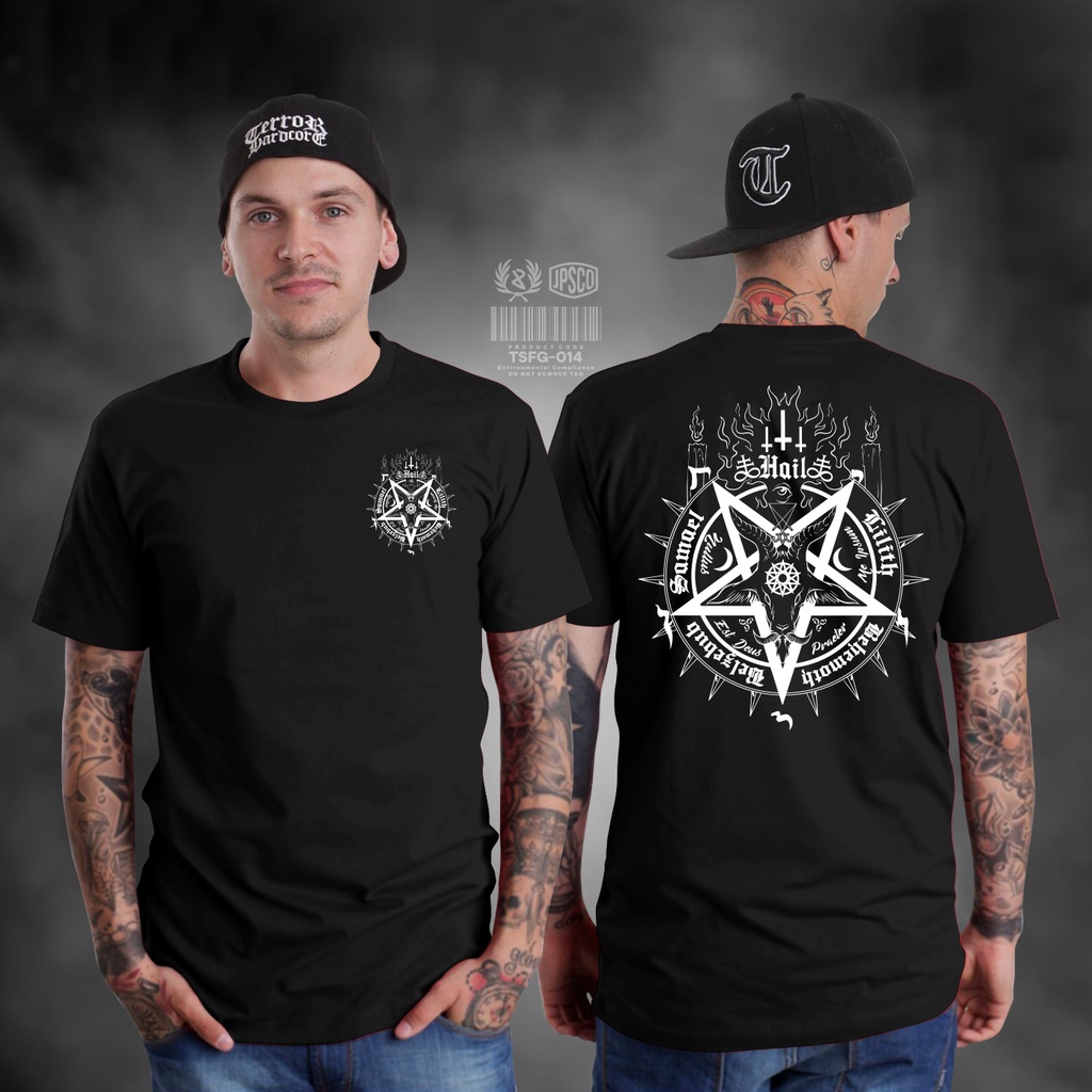 KAOS SATANIC SERIES HAIL SATAN PAKAIAN PRIA