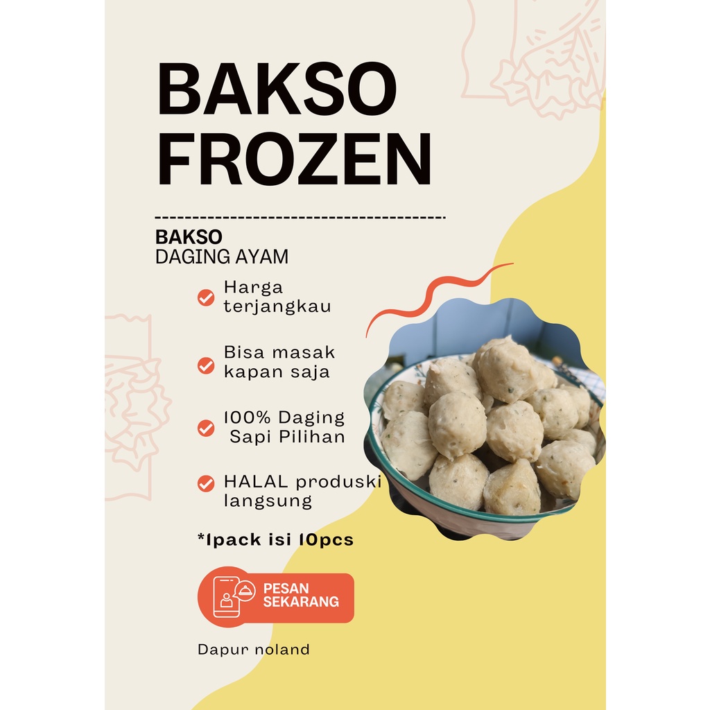 

Bakso Ayam Frozen 100% Halal baso ayam frozen