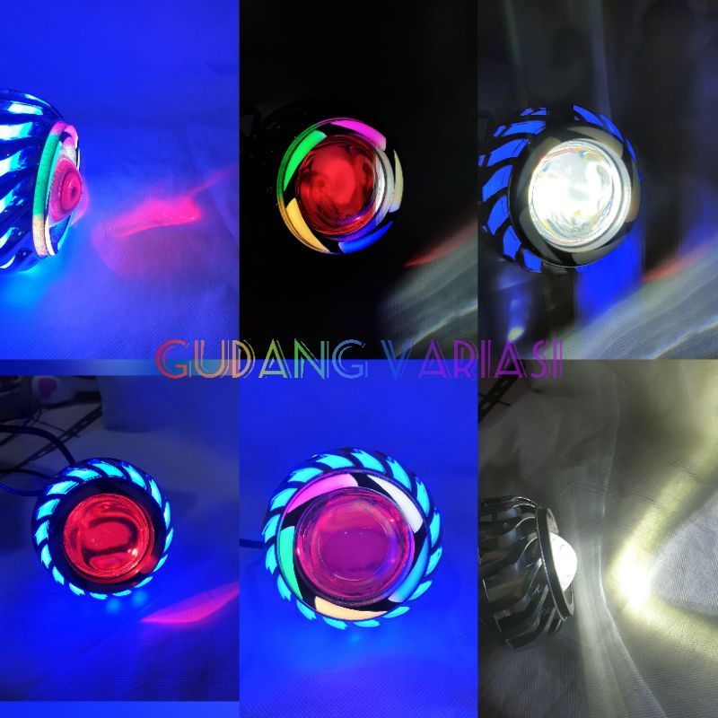 Lampu Led depan projie Rainbow / LAMPU depan Variasi projie 3.5 inch