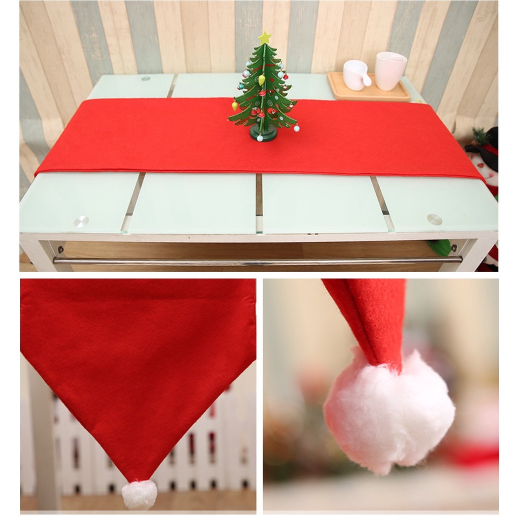 Christmas Table Runner Taplak Meja Panjang Nuansa Dekorasi Natal MODEL PANJANG 36 x 180 cm