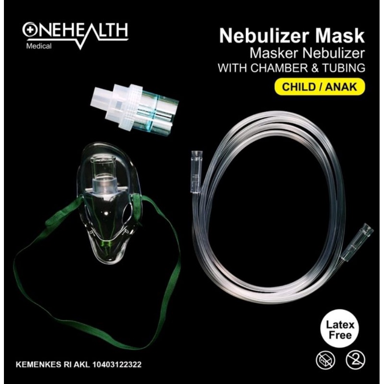 Masker Nebulizer Bayi, Anak , Dewasa &amp; XL Onehealth