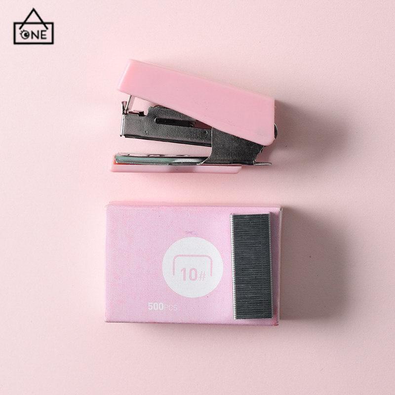 COD❤️stapler staple cute set Stapler Mini Set Staples Perlengkapan Kantor  Mengikat Logam Kreatif-A.one