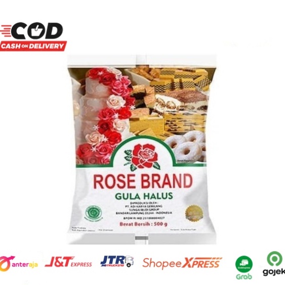 

GULA HALUS Rose Brand 500gr / Tepung Gula BPOM HALAL
