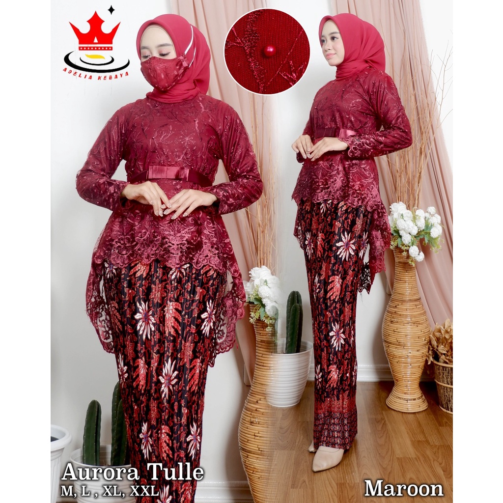 RNF&gt; KEBAYA TULLE AURORA - OUTFIT WISUDA MODERN - BAJU KEBAYA AKAD - KEBAYA KONDANGAN TERBARU