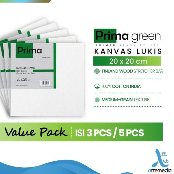 

Kanvas Lukis Prima Green 20x20cm Value Set 3 Cotton Canvas - SET 3