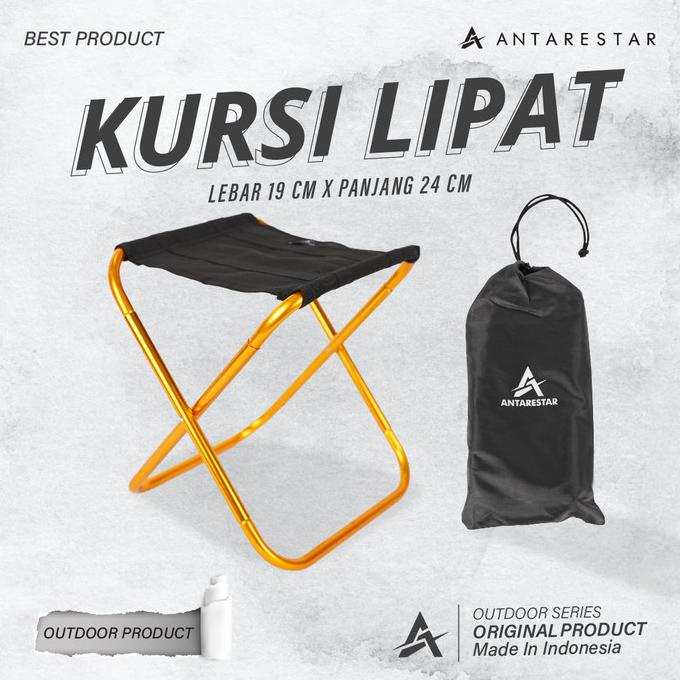 Kursi Lipat Camping Meja Lipat Outdoor Hiking Bangku Lipat Portable stock ready