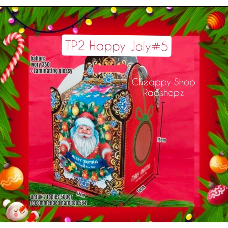

20pcs Christmas Box Natal 2 Toples 500gr BOX SANTA Dus Natal Box Natal Kue Kering Hampers Natal Box Packaging Natal box souvenir natal Box Cookies Natal Dus Natal Kuker Kotak Kue Natal Kotak cookies natal box packaging kuker natal