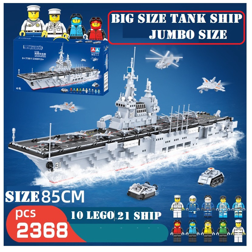 KAPAL PANJANG 85CM - DIY BRICK MAINAN ANAK EDUKASI PUZZLE SUSUN KAPAL LAUT PESIAR INDUK MILITER PERA