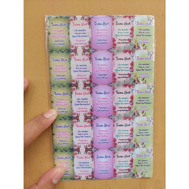 KARTU UCAPAN TERIMA KASIH souvenir pernikahan khitanan ulang tahun murah unik lucu