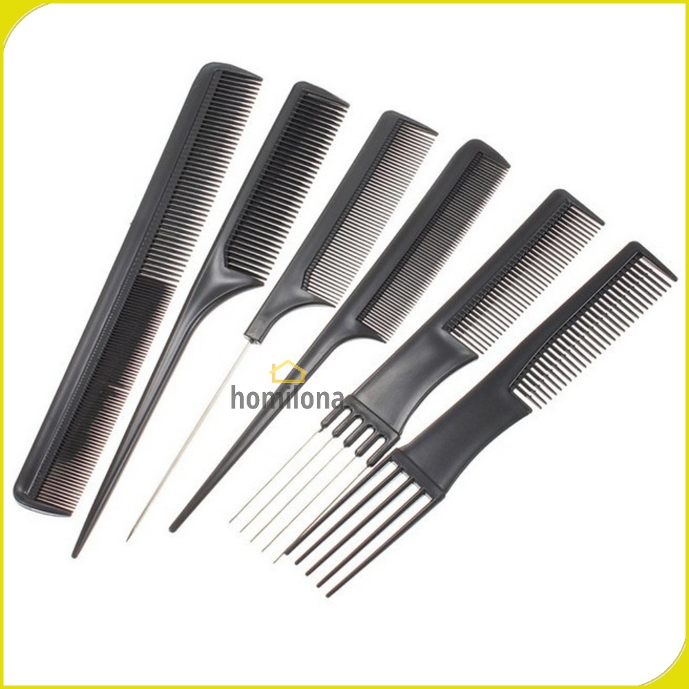 Sisir Rambut Salon Hair Comb 10 Set YS-254 Black